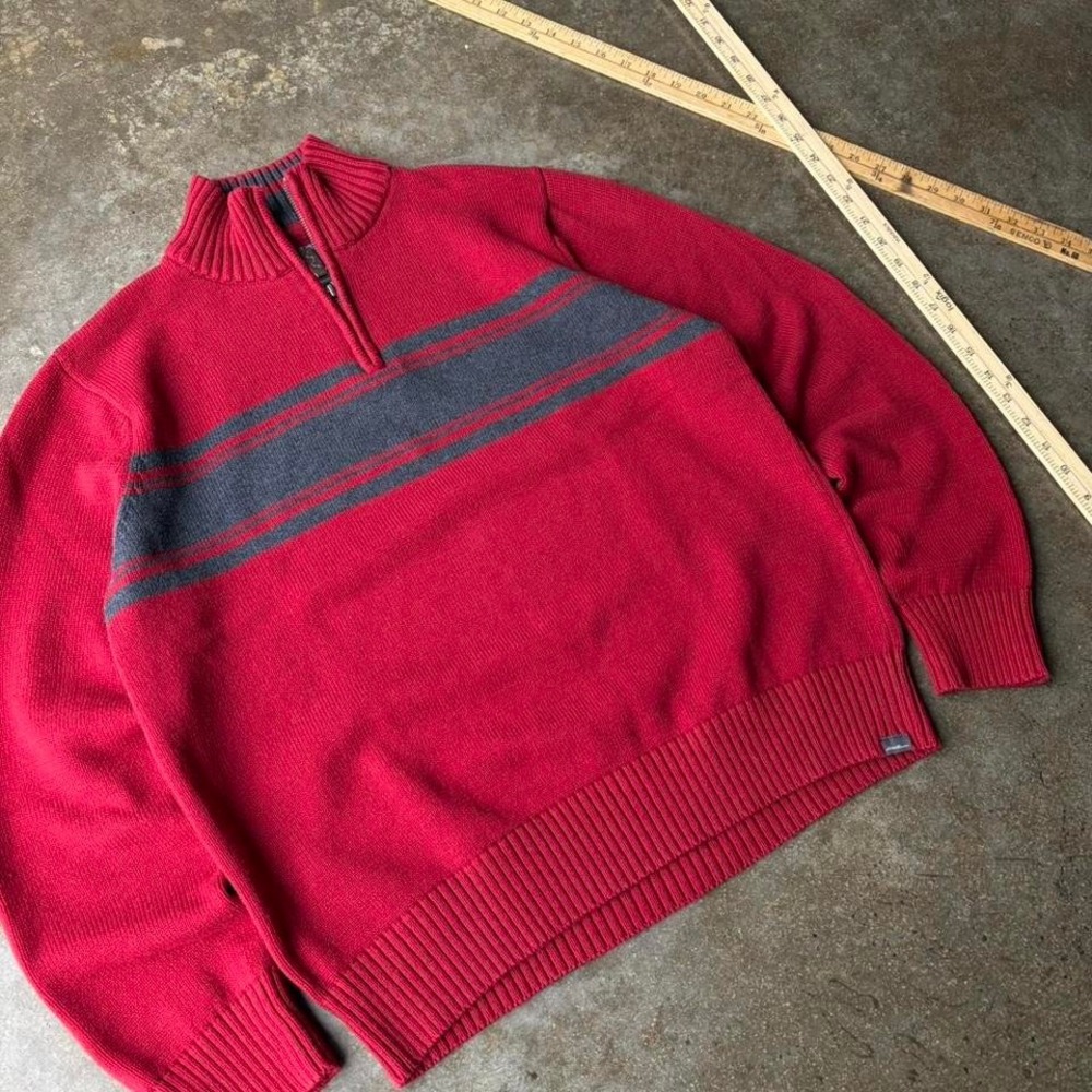 2000s eddie bauer striped quarter zip‎ - Picture 2 of 5